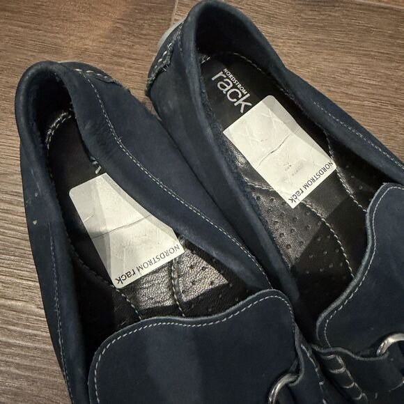 Nordstrom Rack Men’s Navy Blue Suede Bit Lancer Loafers  Driver Size 13 M M23320 main image 5